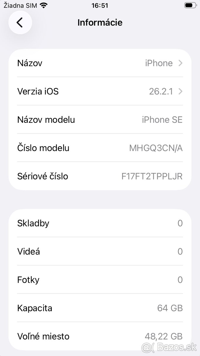 Predám Apple iPhone SE 64GB White (2020) - 5