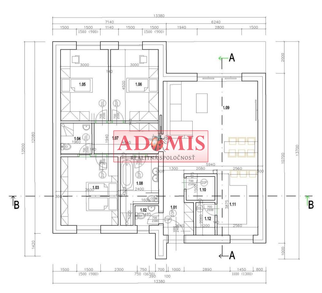 ADOMIS - predám bezbariérový bungalov Ruskov, 650m2, 3x kúpe - 5