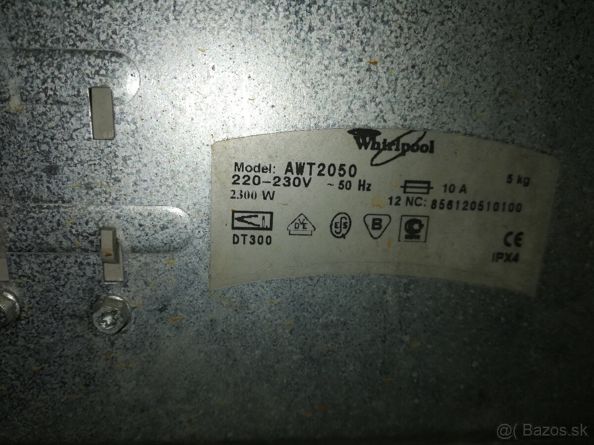 Predám vrchom plnenú práčku Whirlpool AWT 2050 - 5