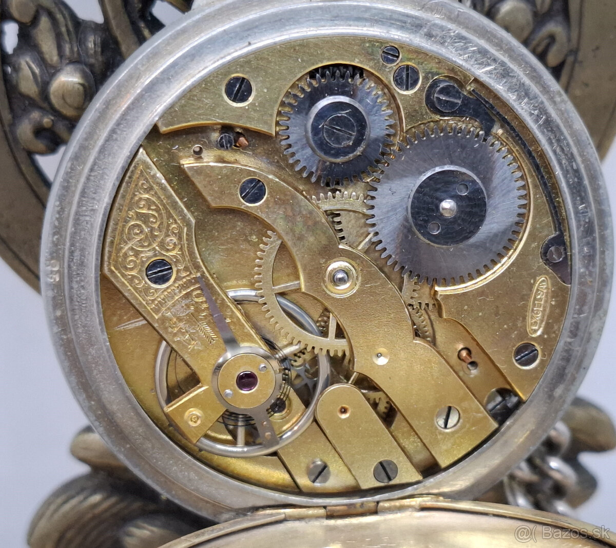 Predám funkčné starožitné vreckové hodinky EXGELSA Stojan ni - 5