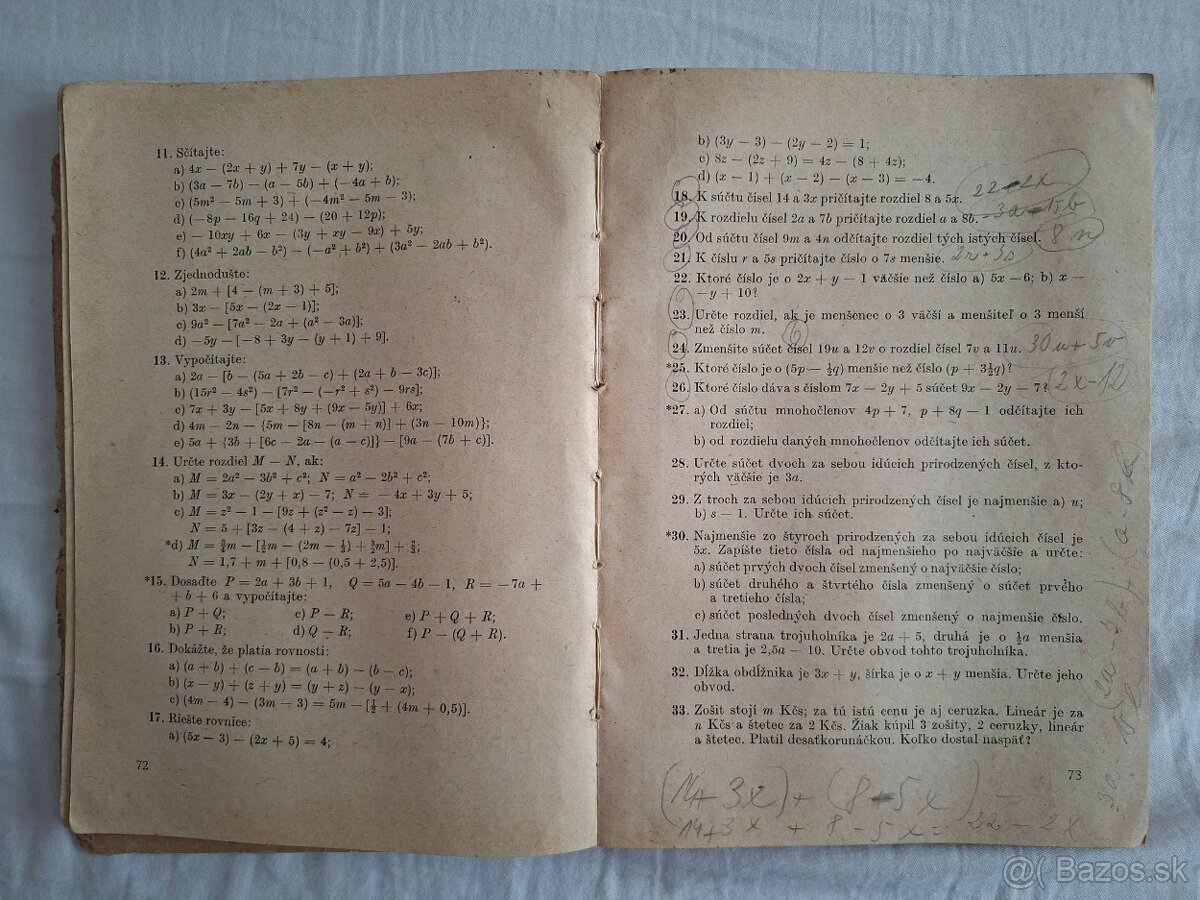 Zbierka úloh z algebry pre 7. a 8. ročník (1958) - 5