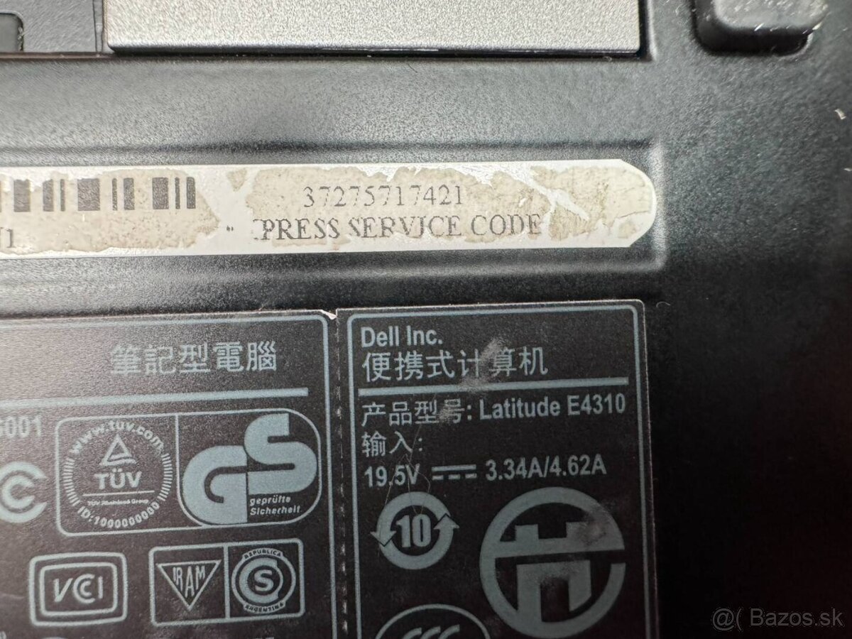 Predám pokazený notebook na náhradné diely zn.Dell e4310. - 5