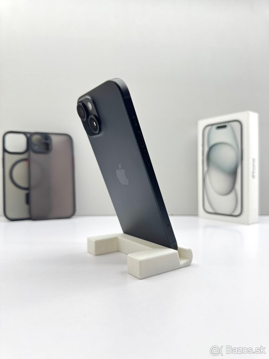 iPhone 15 BLACK 128GB TOP STAV ORIGINÁL+PRÍSLUŠENSTVO - 5