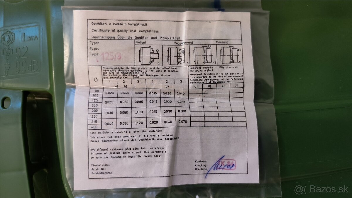 Vreteno TOS Svitavy 125 mm - 5