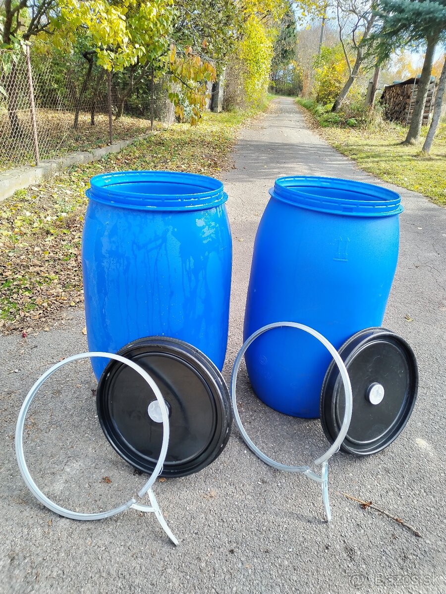 Predám plastový nový sud objem 220 litrov - 5