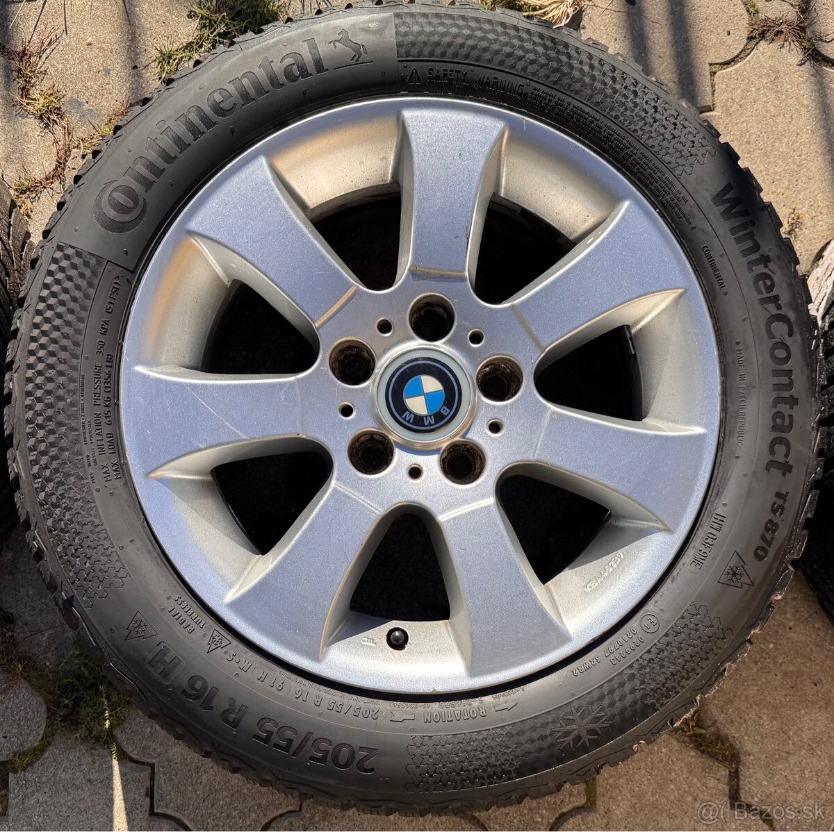 Disky BMW BBS Originál 205/55r16 zimné pneu Continental - 5