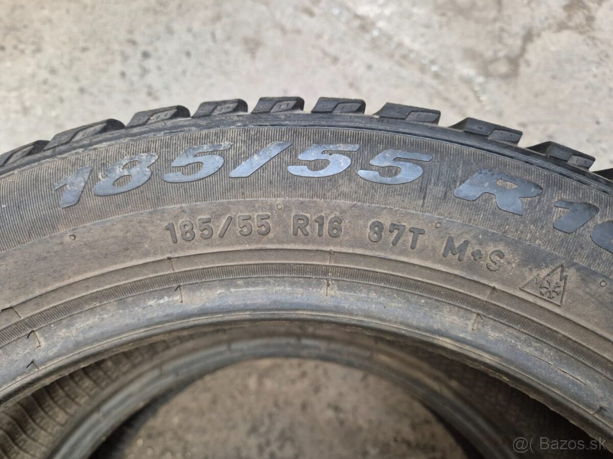185/55 r16 zimné 2 ks PIRELLI dezén 6,7 mm DOT2019 - 5