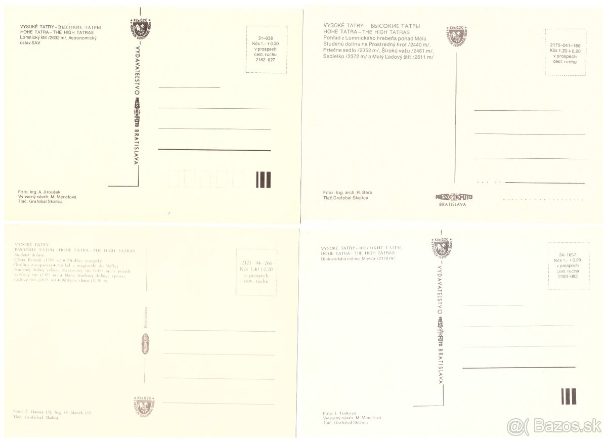 Pohľadnice Vysoké Tatry farebne - 5