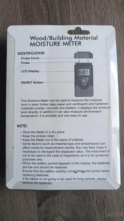 Digitálny vlhkomer 3 v 1 – stierky, beton, drevo... - 5