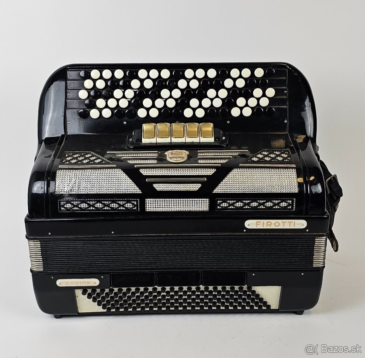 Akordeon harmonika chromatika Firotti, B - system / griff - 5