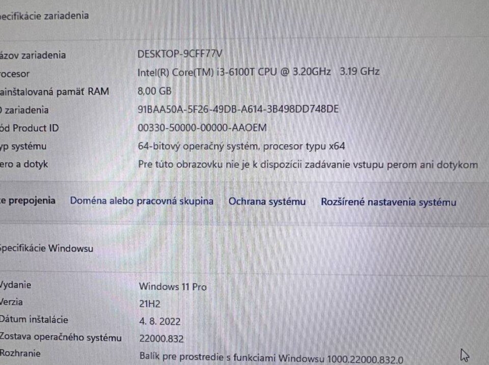 Mini počítač Dell.Intel i3-6100T 2x3,20GHz.240G SSD.8gb ram - 5