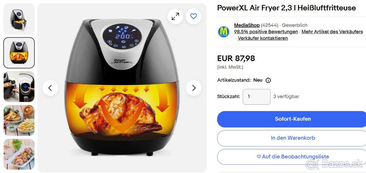 Predám Teplovzdušnú fritézu Power AirFryer XL - 5