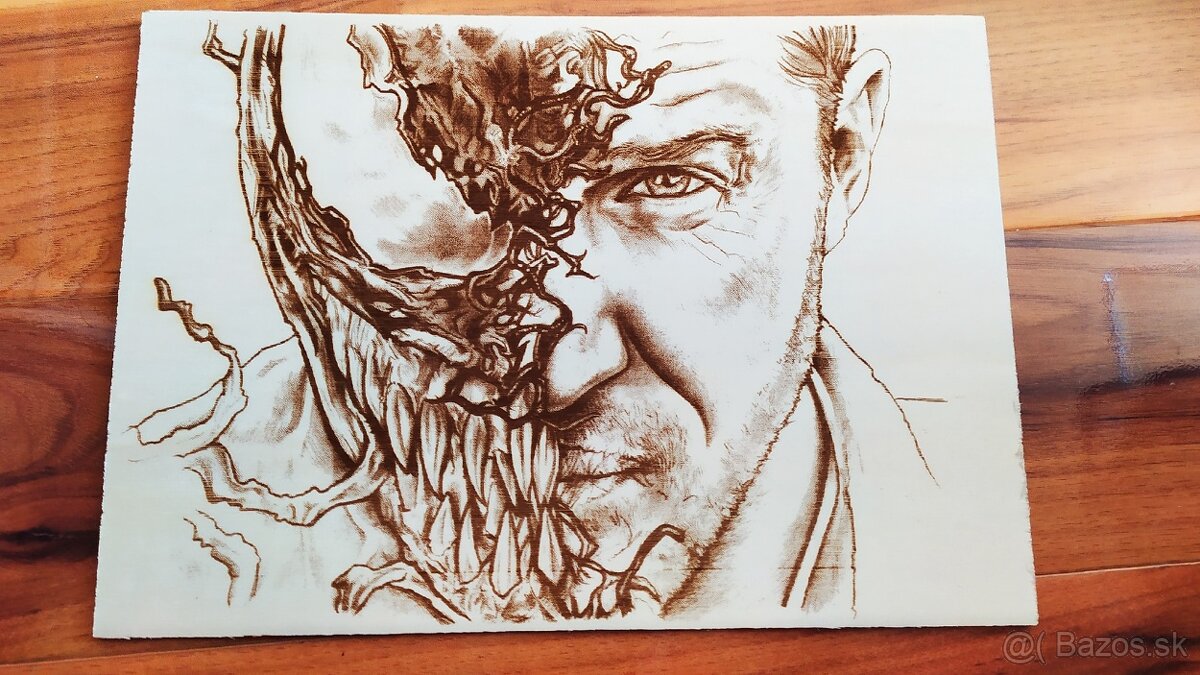 Laserom gravírovaný portrét, preglejka formátu A4 (2) - 5