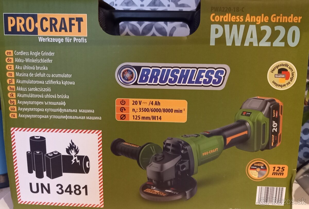 Predám akumulátorová uhlová brúska - 5