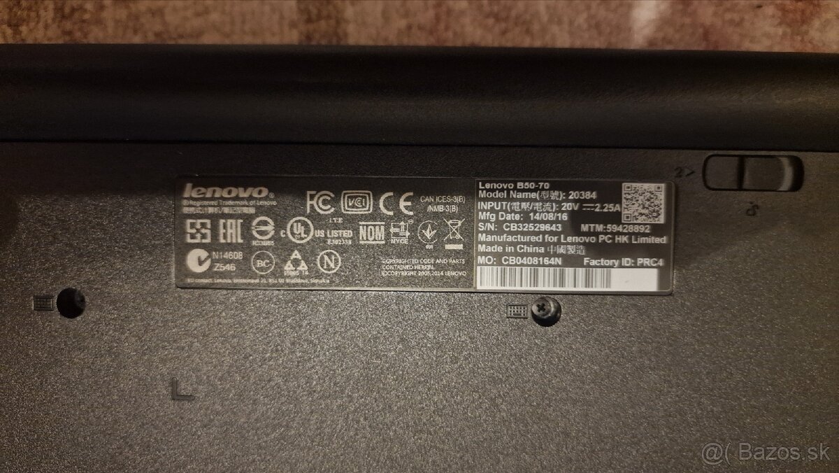 Notebook Lenovo B50-70,WIN10,240GB SSD,8Gb RAM,INTEL 3558U - 5