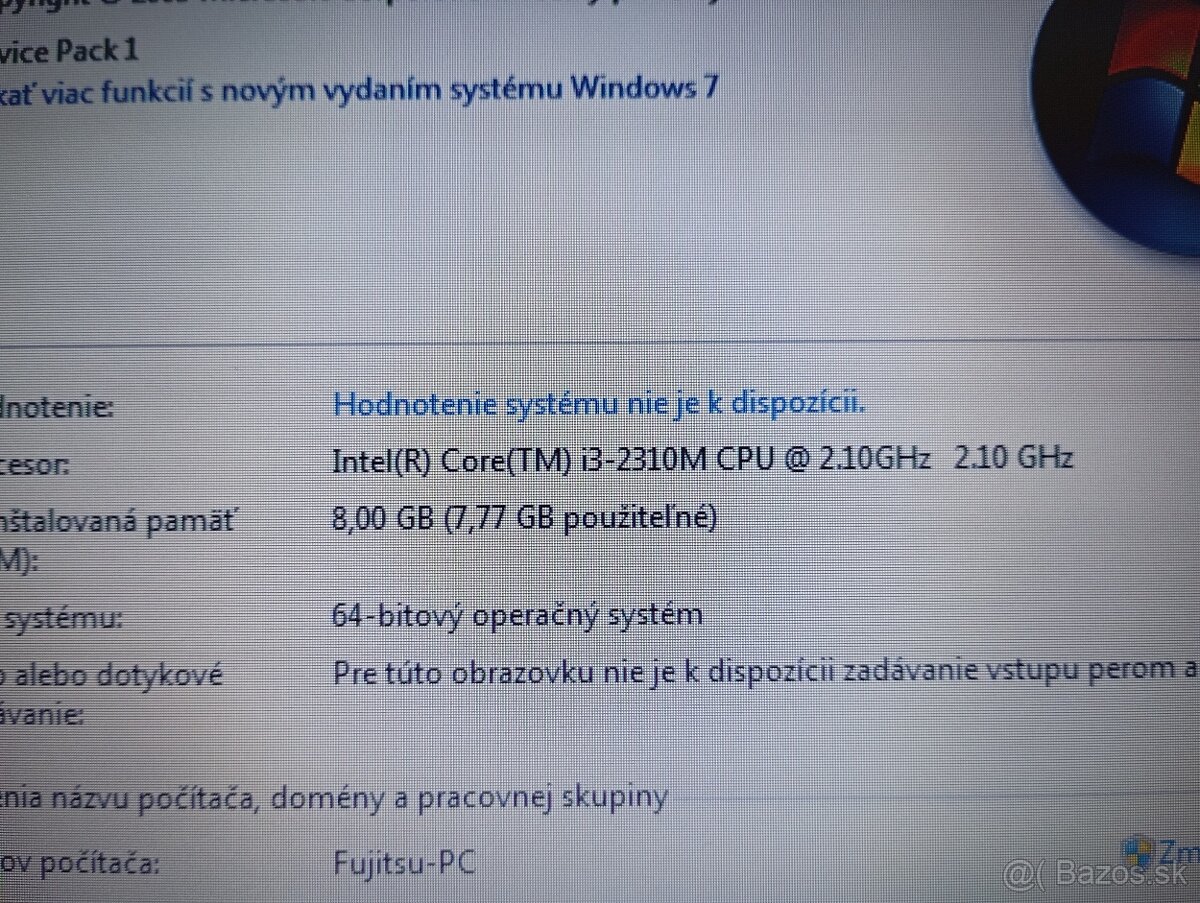 Fujitsu Lifebook e751, Intel® Core™i3 , 8gb ram RS232 ,Win7 - 5