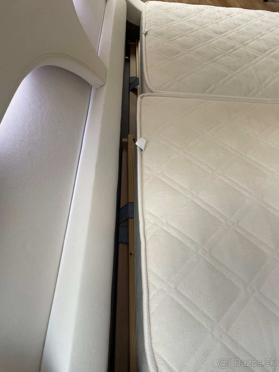 Kožená manželská posteľ 160x200 - 5