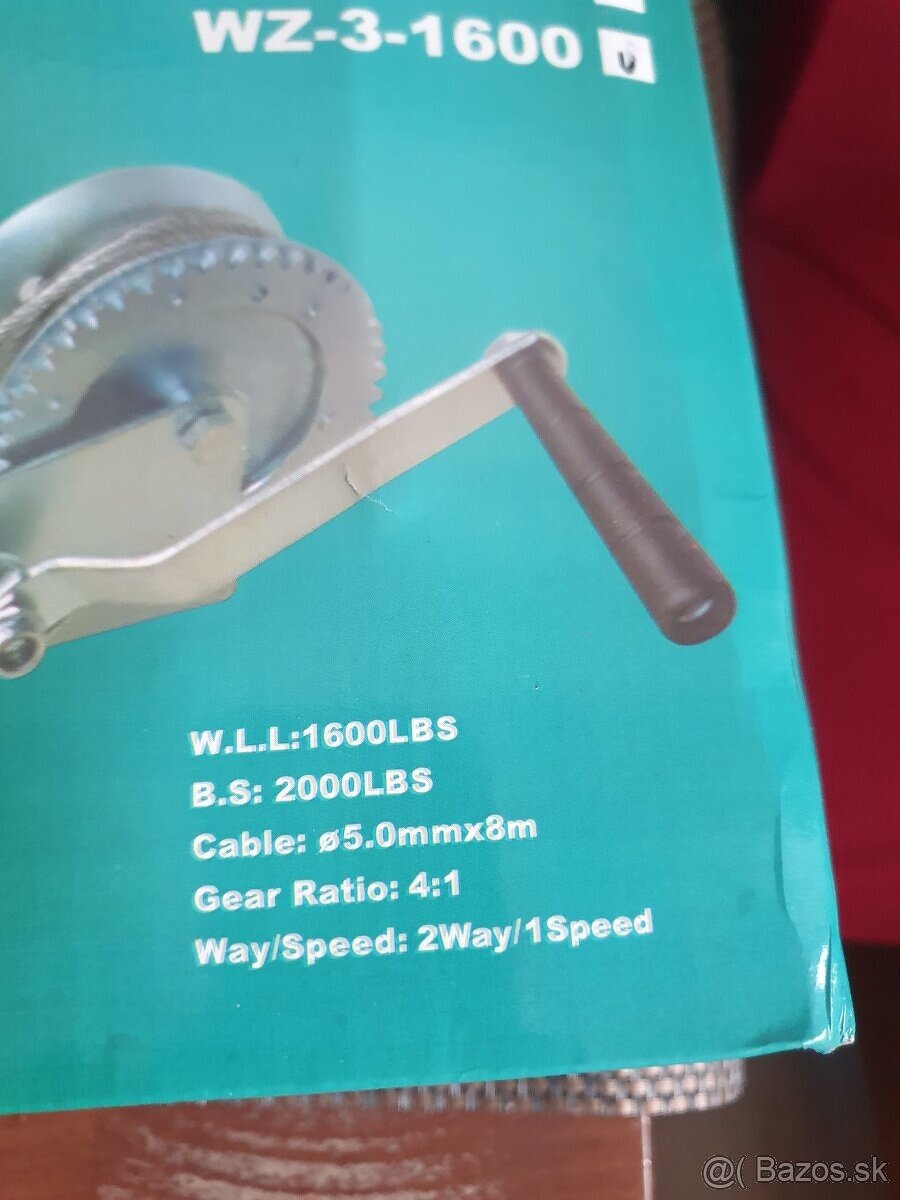 Predam novy rucny navijak THO Lux,do 1600 kg - - 5