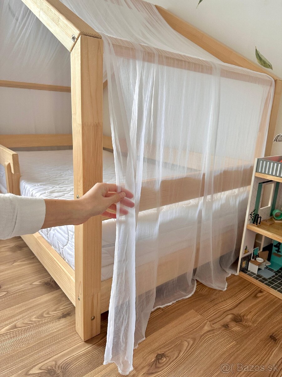 Detska domcekova postel 160x90 masív - 5