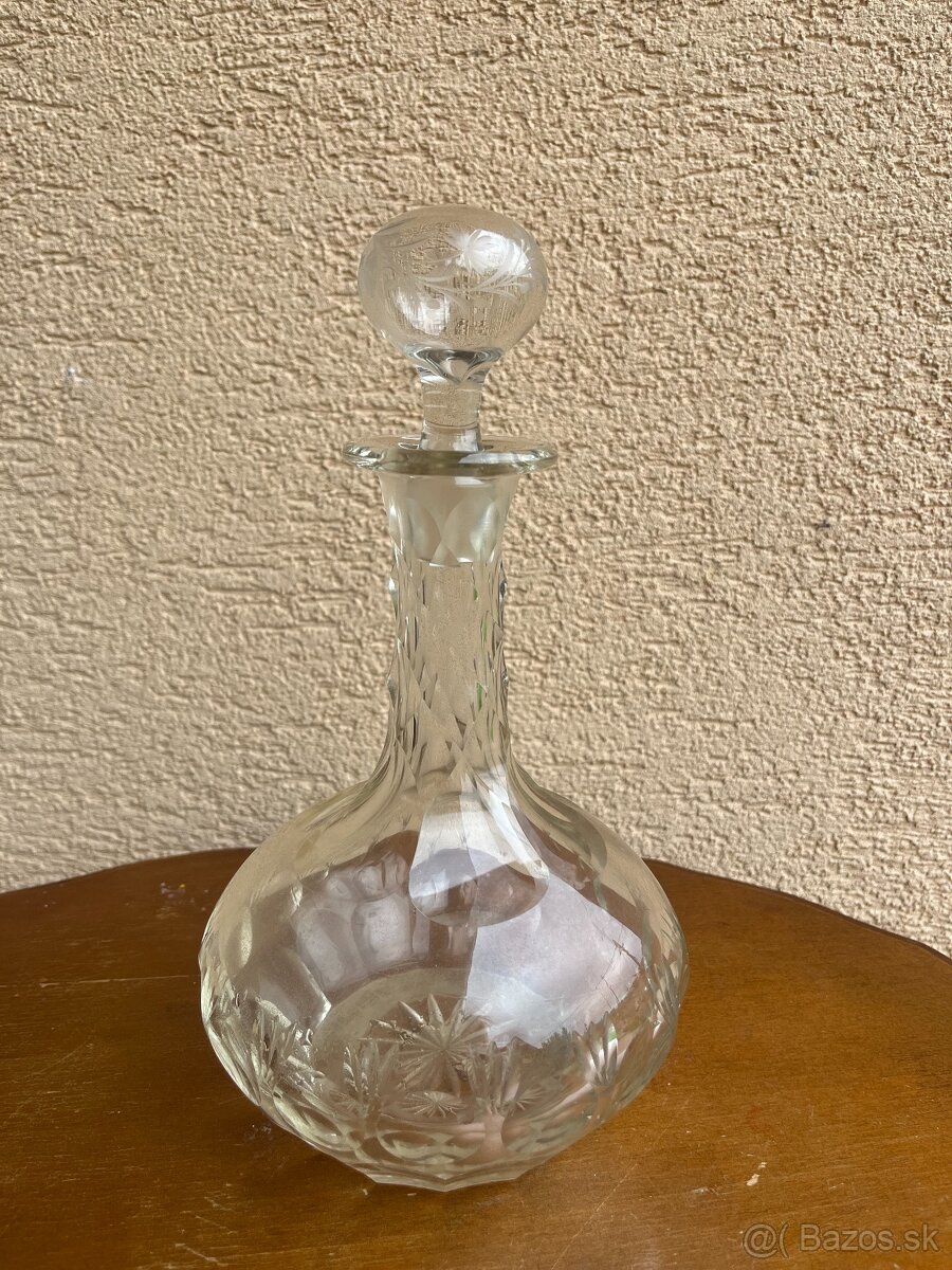 Starožitná sklenená karafa - 5