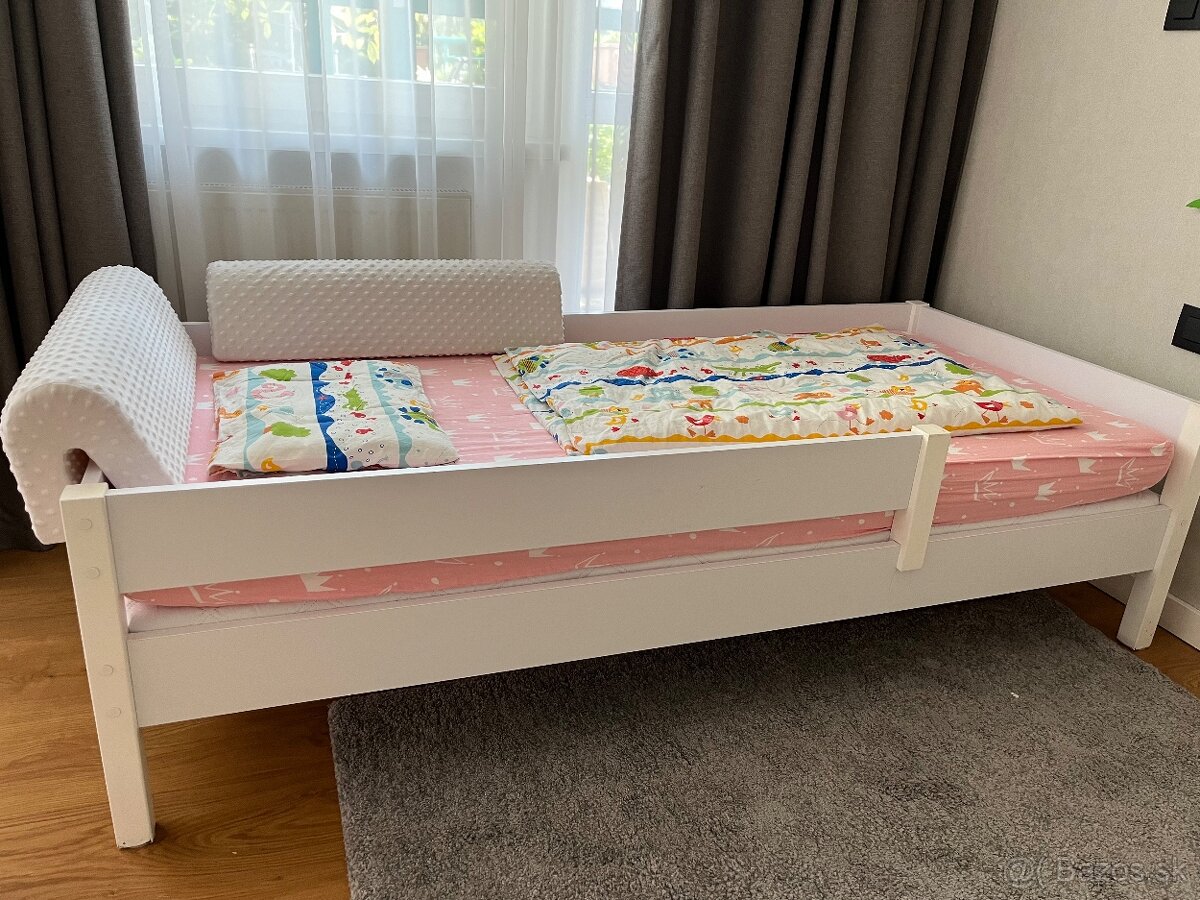 Postel biela 180x80 + 2x matrac - 5