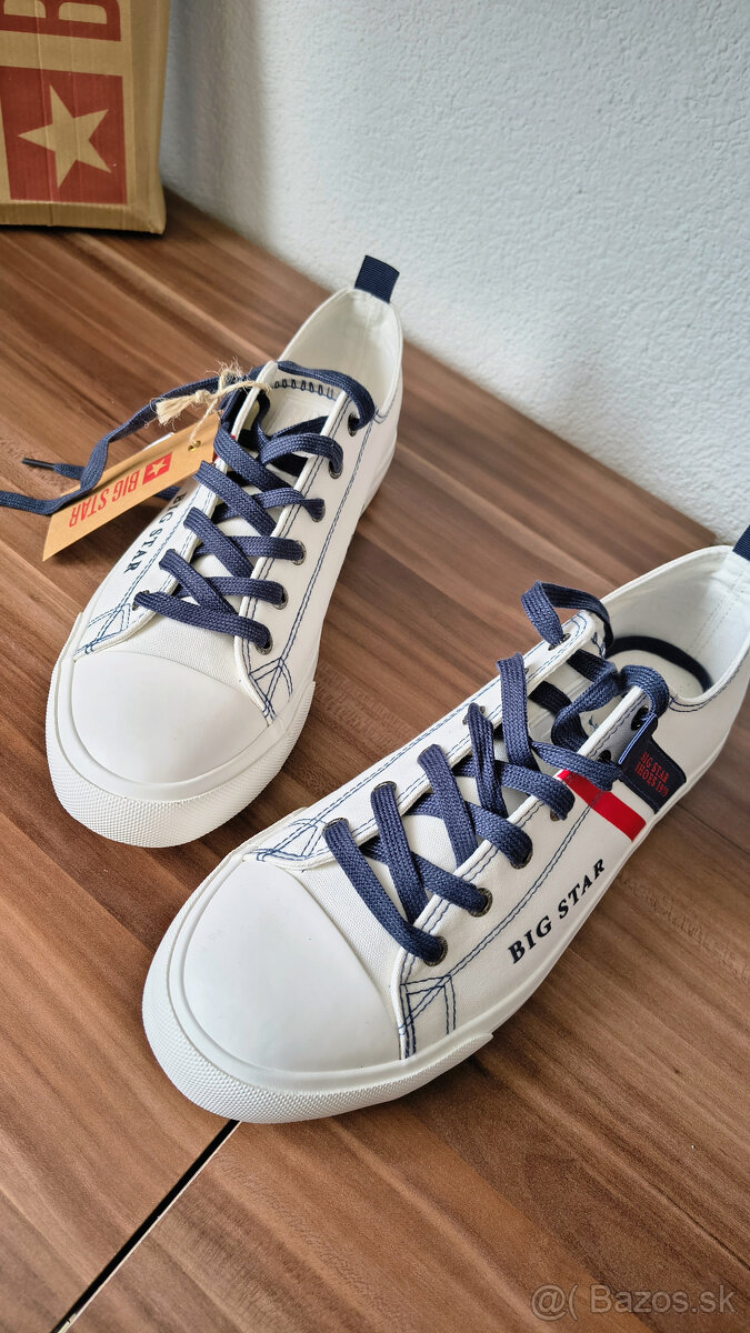 New: Big Star tenisky | veľ. 45 | Biele - 5