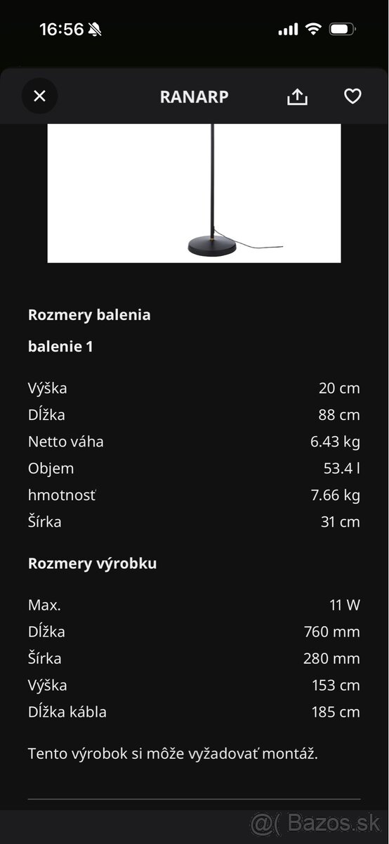 RANARP velka Ikea lampa - 5