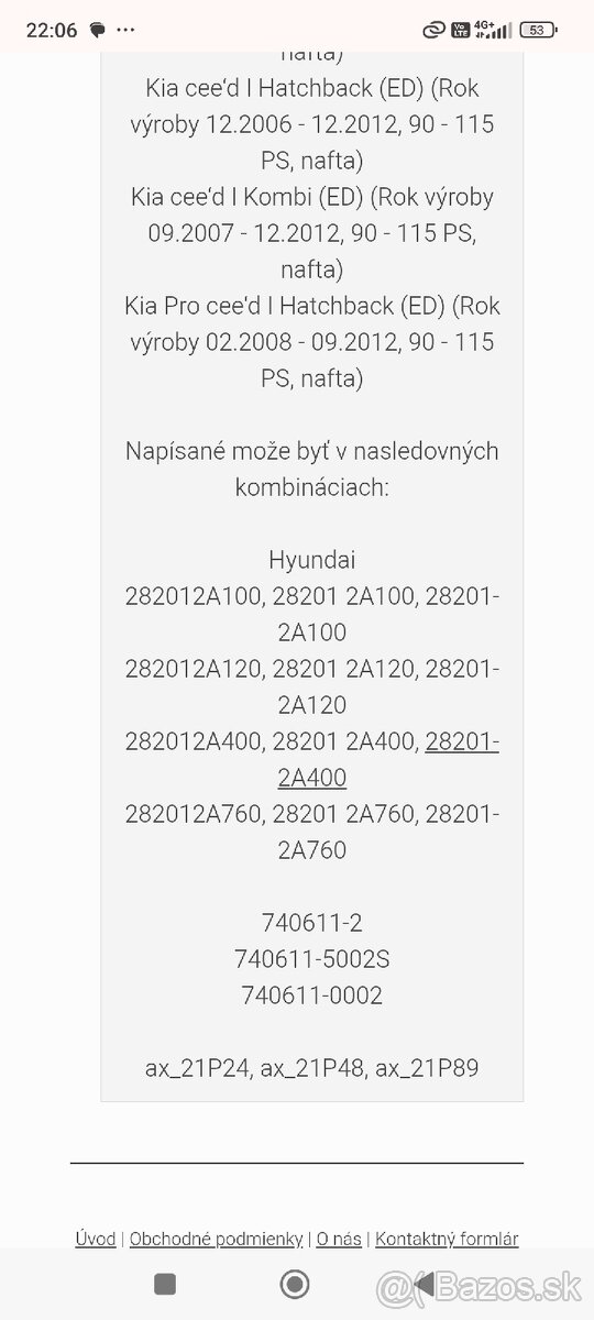 Turbo Kia Ceed 1.6 CRDi 28201-2A400 - 5