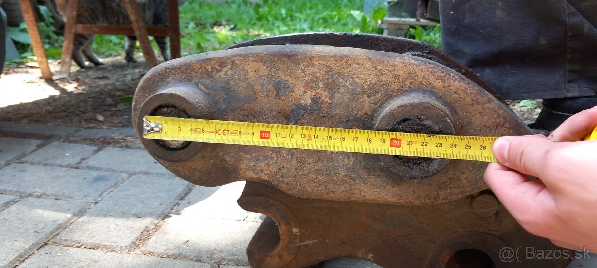 Poloautomatický rýchlo-upínak s lyžicami na mini rýpadlo - 5