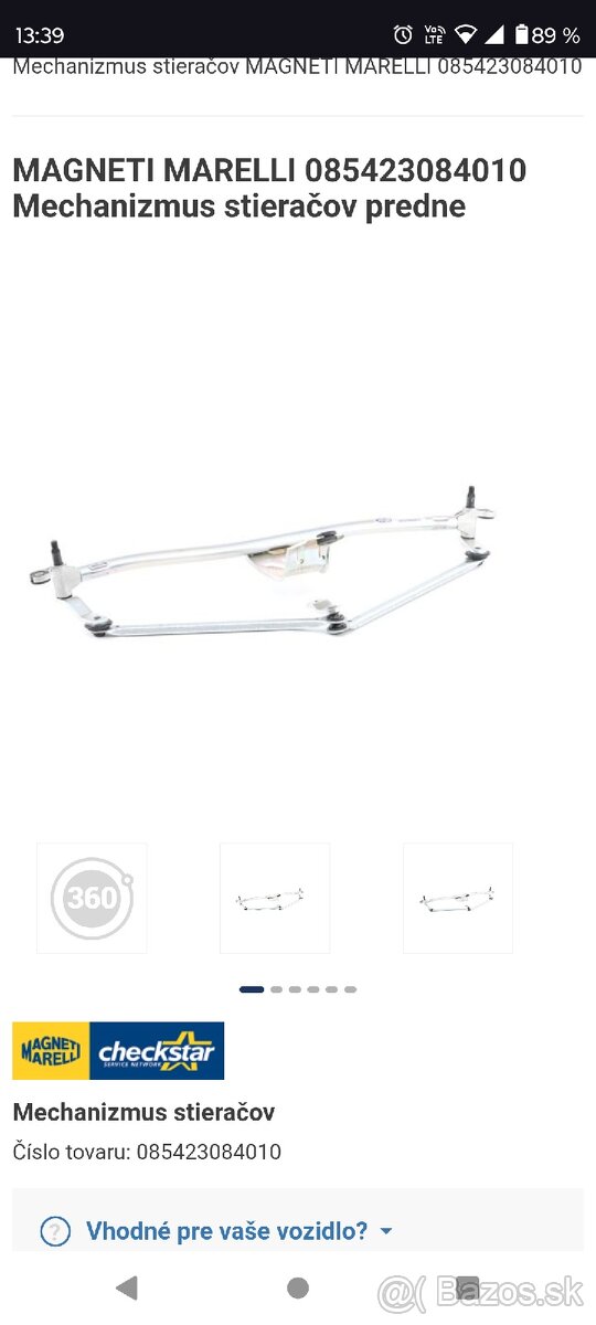 Mechanizmus stieračov Fiat Doblo - 5