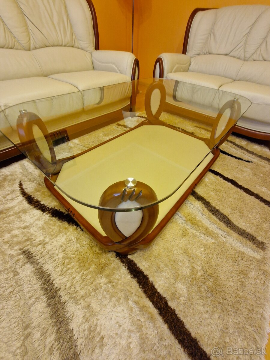 Koženná sedacia súprava 3+2+1+ stolík - 5