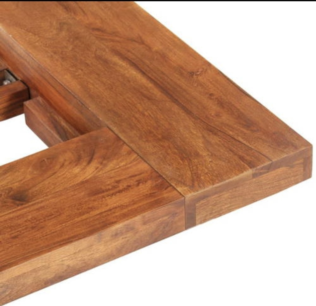 Moderná japonská posteľ, akáciové drevo, NOVÁ - 5