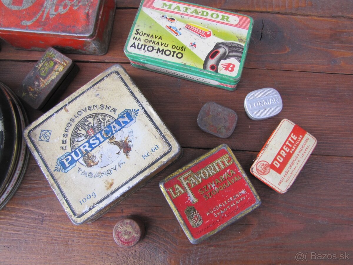 Staré plechové krabičky - 5