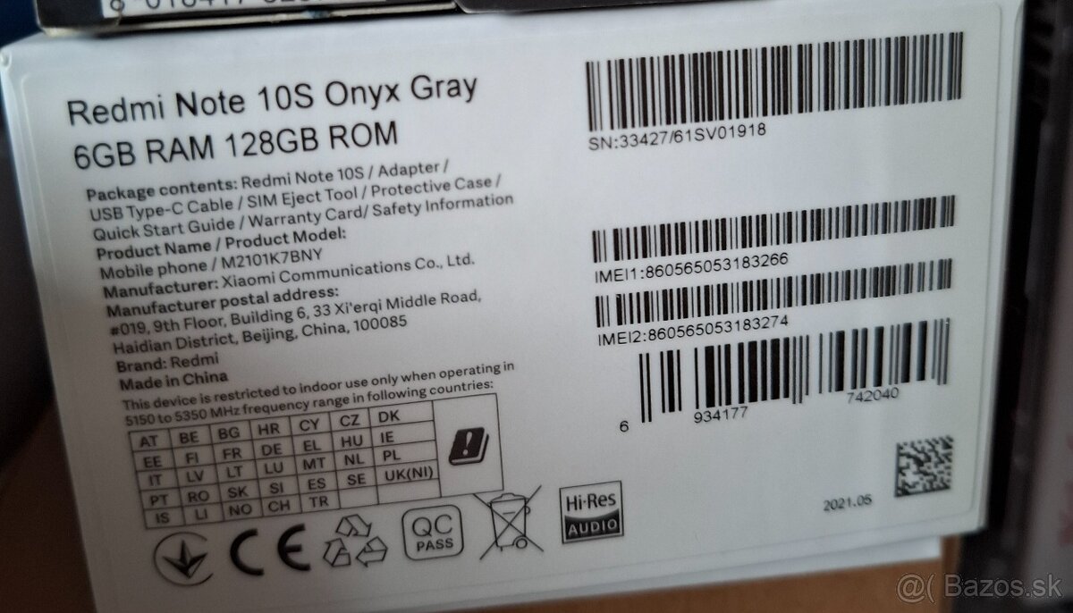 XIAOMI REDMI NOTE 10S 6GB/128GB - 5