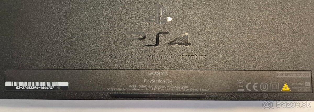 Herna konzola PlayStation 4 s original ovladacom a kablami. - 5
