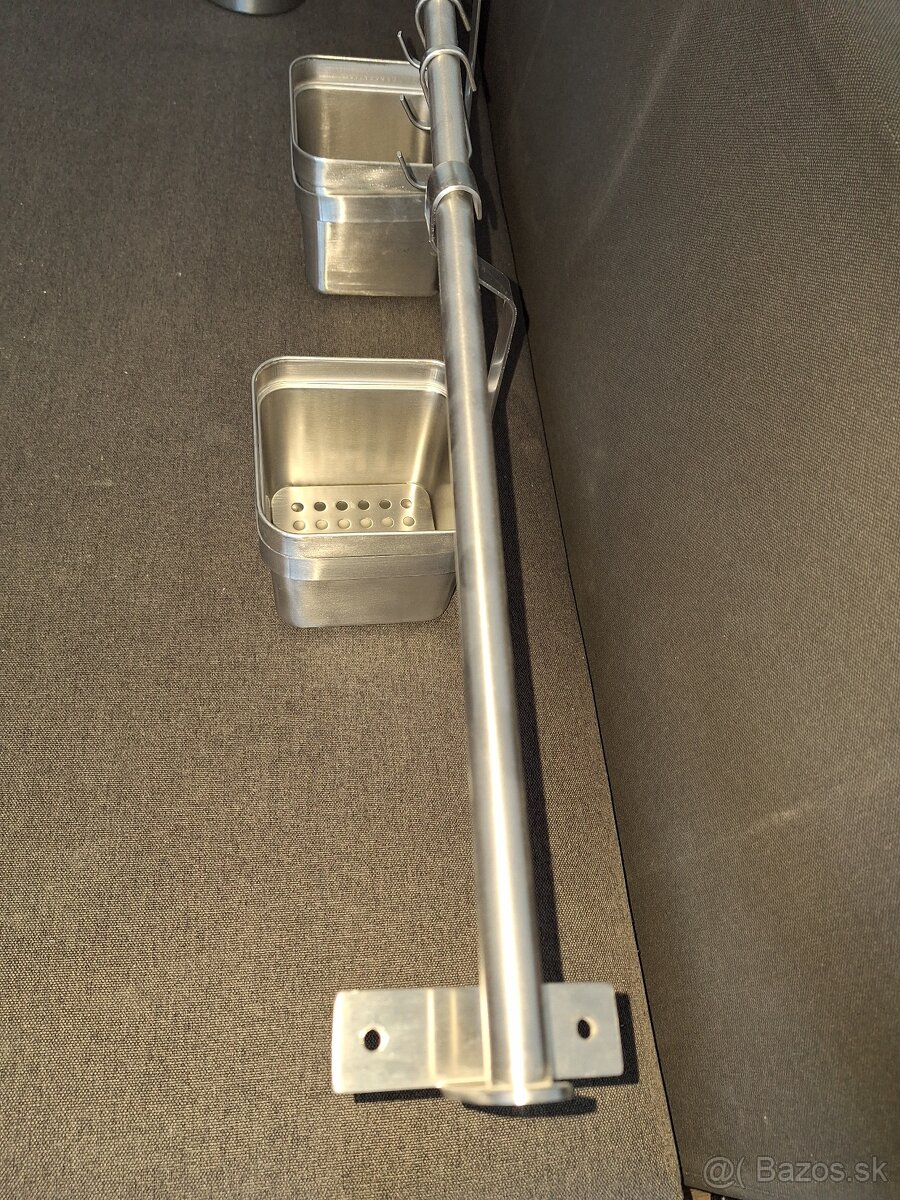 Koľajnička, háky, nádoby, nehrdzavejúca oceľ, 112 cm - 5