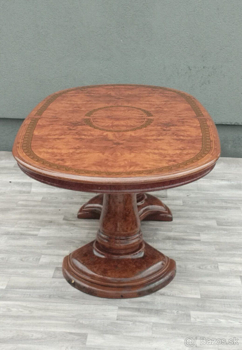 Stôl oválny rozkladací taliansky ” EDDI ROSSE “ . - 5