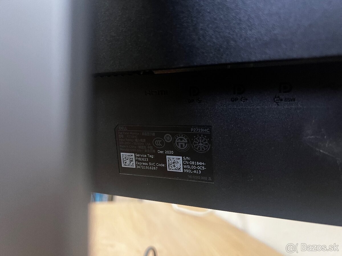 Monitor Dell P2719HC Professional (27" s USB-C a Docking) - 5