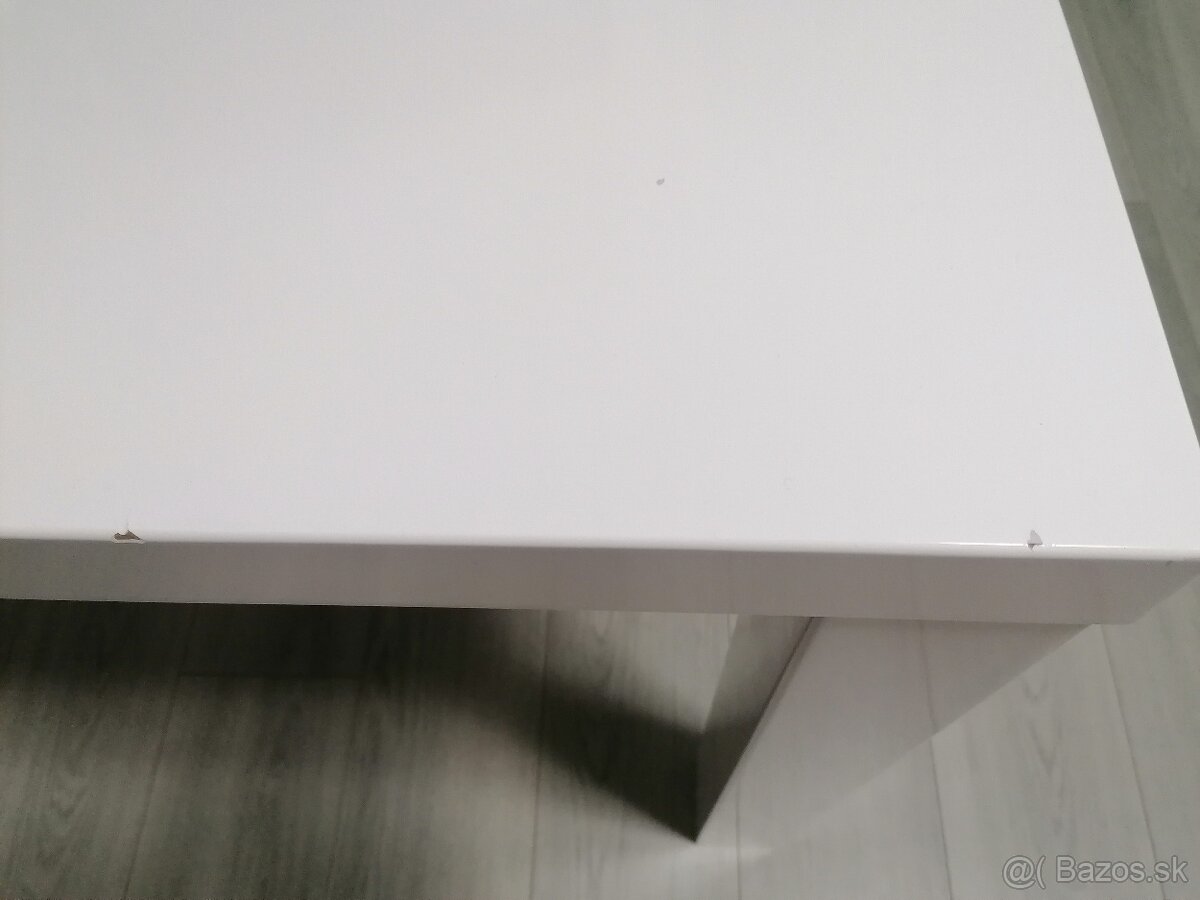 Jedálenský stôl 120 x 80 biely lesk - 5