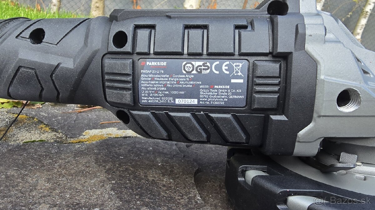 predám Aku uhlovú brúsku PARKSIDE PERFORMANCE PWSAP 20-Li F6 - 5