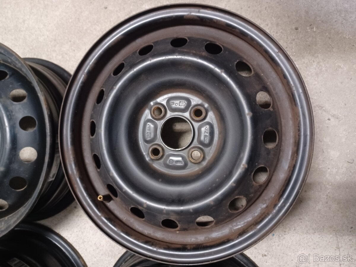 4x100, R15 plechové disky - 5