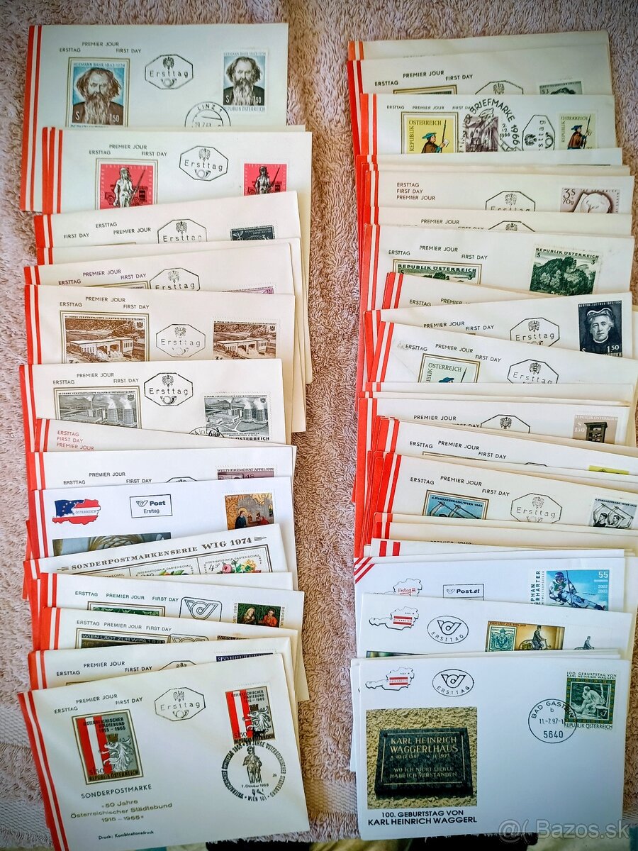 Krabica FDC Rakúsko + prešlá pošta - 5