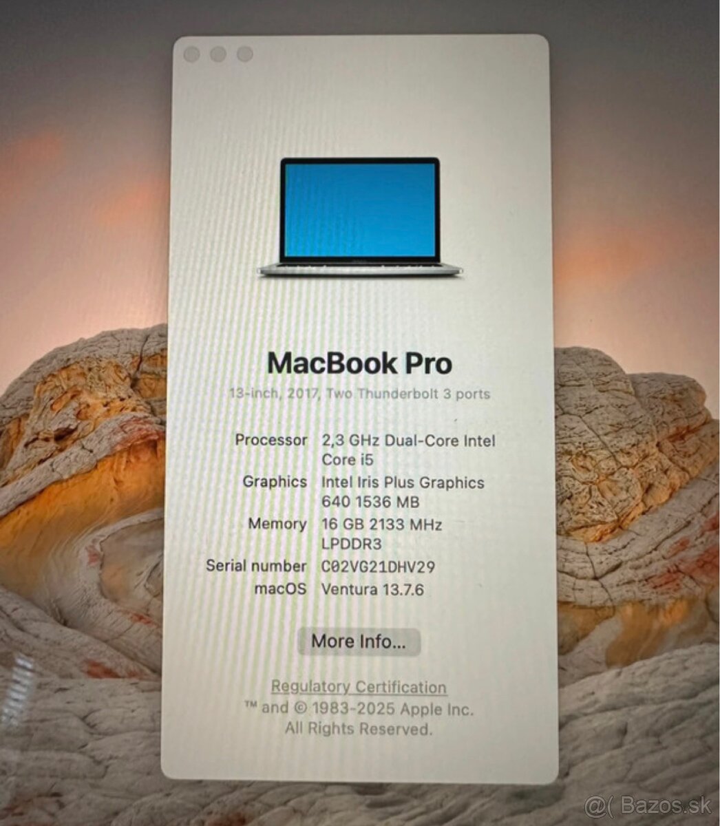 MacBook Pro 13” 2017 • 16GB RAM • Intel i5 • TB3 - 5