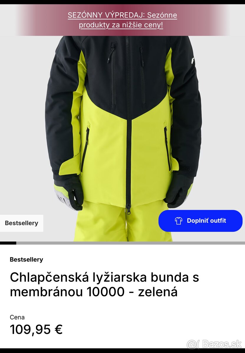 Chlapčenská lyžiarska bunda a nohavice 4F - 5