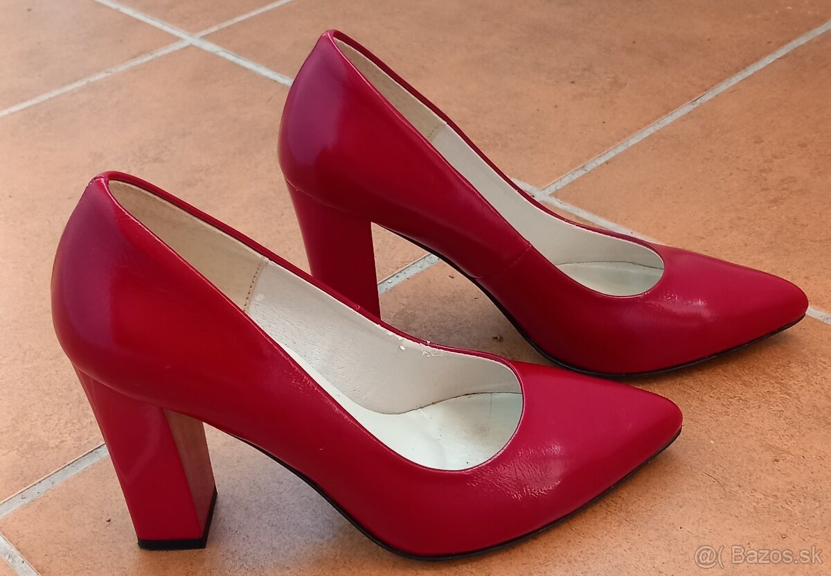Poltopánky nové červené veľ 37 - 5