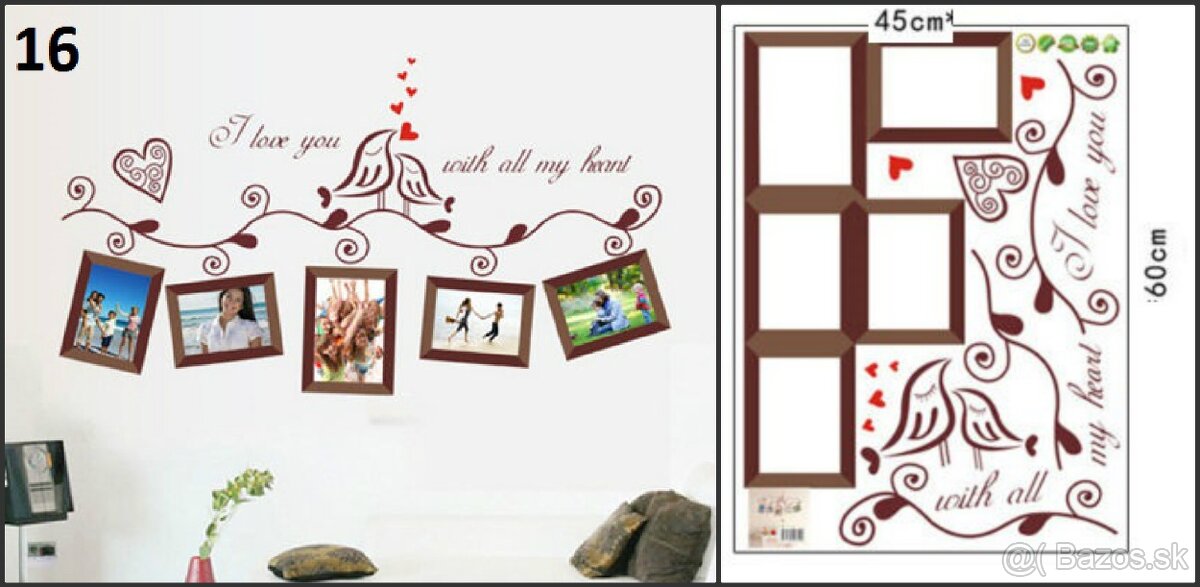 Dekoračné nálepky na stenu 1 - 5