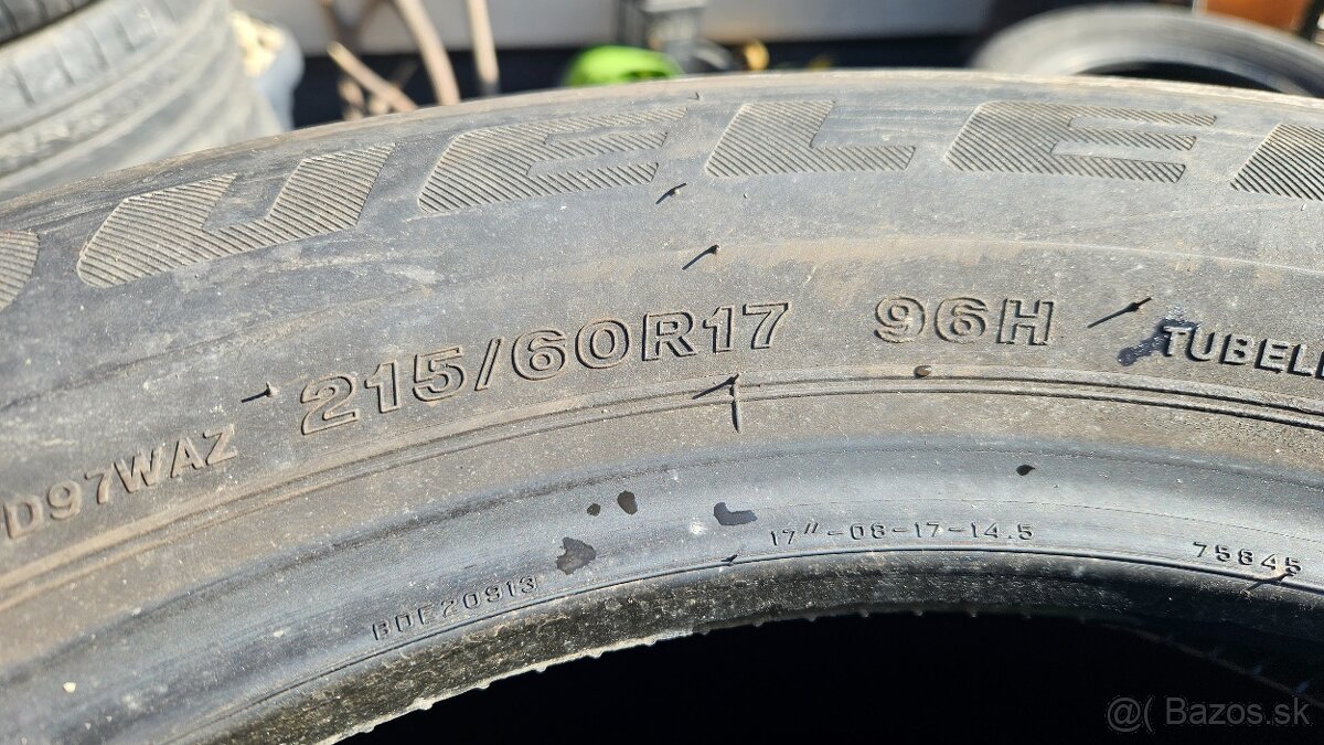 Letne pneu 215/60 r17 bridgestone - 5