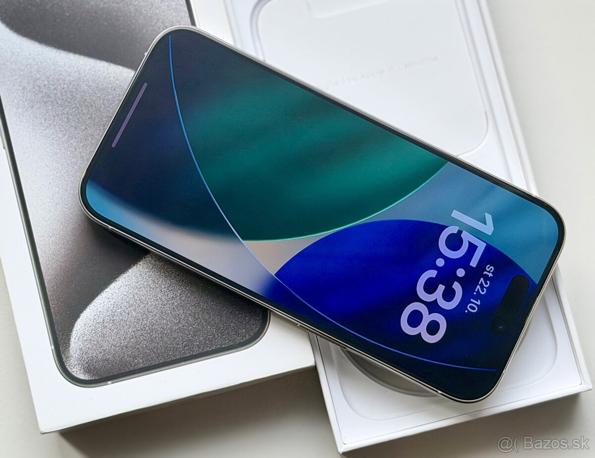 iPhone 15 Pro White Titanium BATERIE 100% TOP - 5