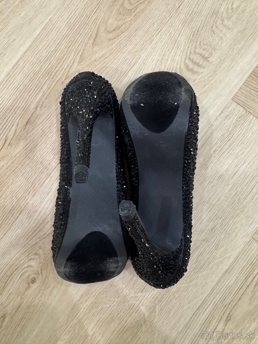 STEVE MADDEN čierne lodičky s platformou - 5