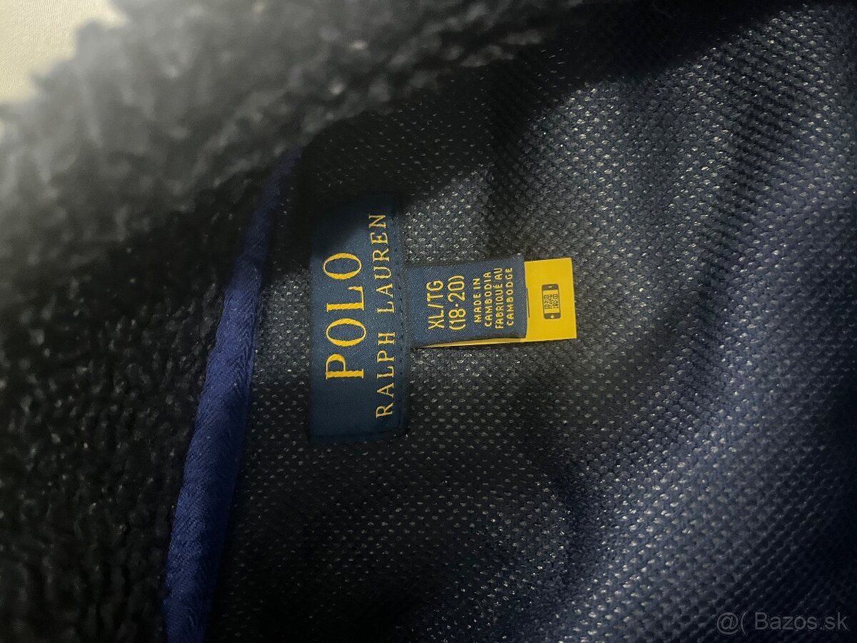 Polo Ralph Lauren – modrá huňatá bunda XL/TG (18-20) - 5